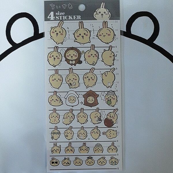 ちいかわ□うさぎ□4size sticker□4サイズステッカー□シール□たぬきだもん□ウラヤハボウズ