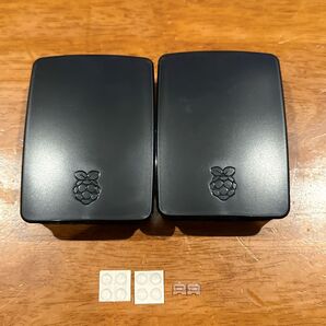 2PCS Raspberry case 4B 3B (Pi 4 Black) waves 2個 ケース ヒート