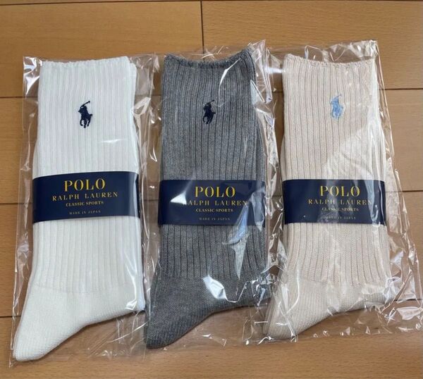 靴下 ポロ ラルフローレン 3足セット 25-27cm POLO ソックス ④