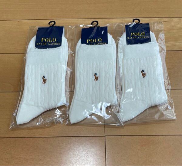 靴下 ポロ ラルフローレン 3足セット 25-27cm POLO ソックス