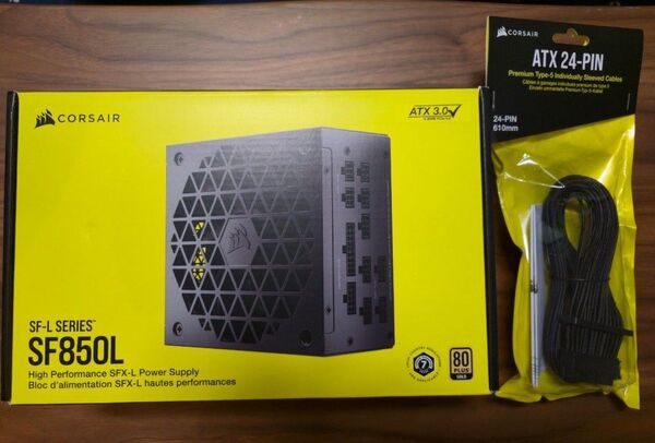 CORSAIR SF850L 電源ユニットとケーブルセット