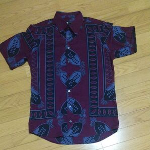 USED 総柄半袖シャツ サイズS