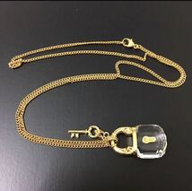 未使用 SWAROVSKI スワロフスキー ネックレス クリスタル 鍵 モチーフ アクセサリー ゴールド金具 Made in Austria_画像5