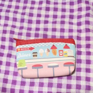 つぶらな瞳のファーストフード ミニポーチ 小銭入れ 小物入れ