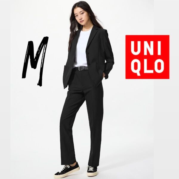 <UNIQLO>感動スリムパンツ(M)BLACK【新品】