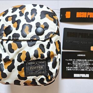 未使用 タグ付き HEAD PORTER ヘッドポーター レオパード柄 ポーチ 吉田カバン