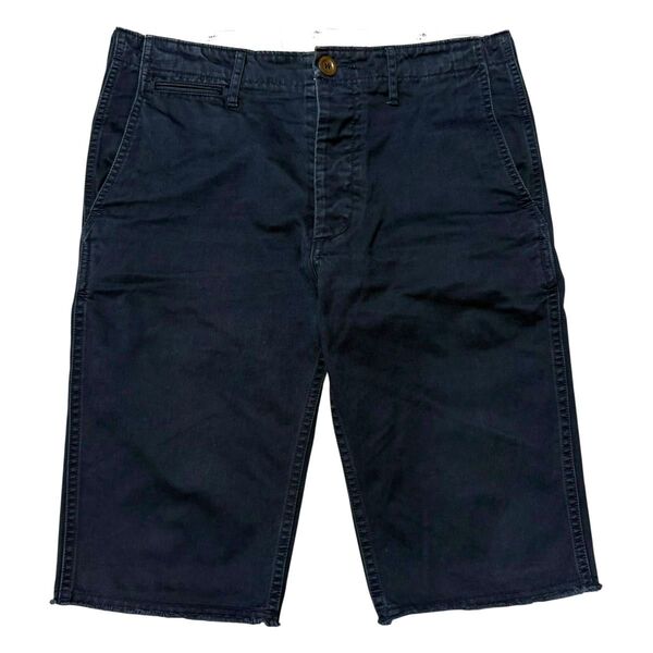 visvim ビズビム CHINO SHORTS カットオフ チノ ハーフ ショート パンツ ショーツ チノパン ネイビー M