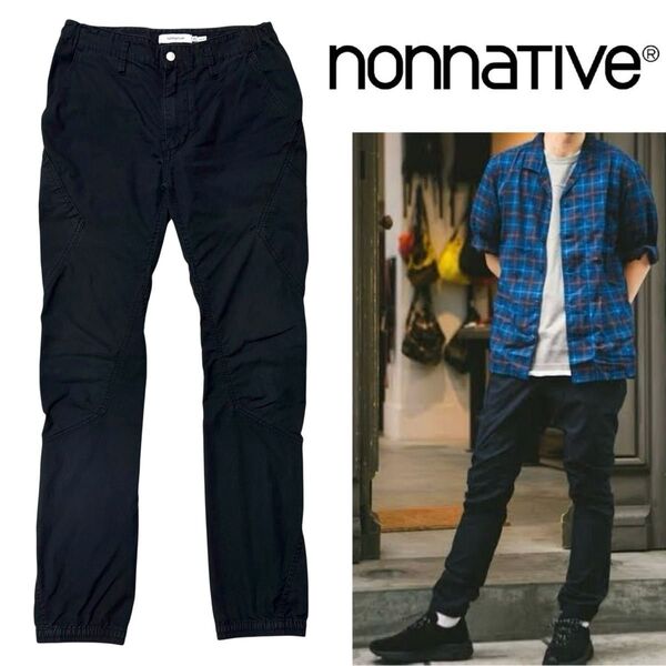 nonnative ノンネイティブ CYCLIST EASY RIB PANTS テーパード イージー リブ パンツ ブラック 0