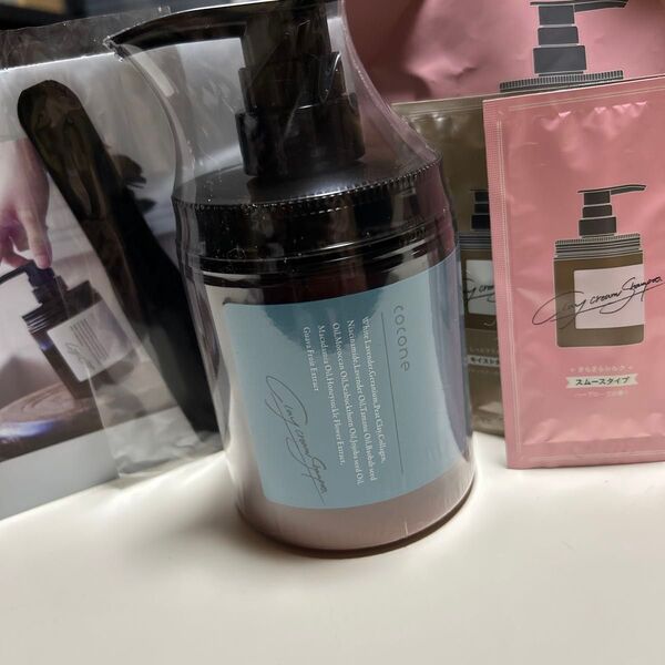 届きたて! Cocone シャンプー ボトル 詰め替え用400ml サンプル スパチュラ クレイクリーム ココネ 即日発送!