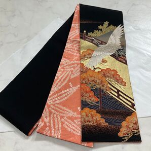 kimono+one◆美品●センスの良い素敵な半幅帯◆421cm◆半幅帯半巾帯小袋帯◆着物帯小紋普段着半幅帯◆P120