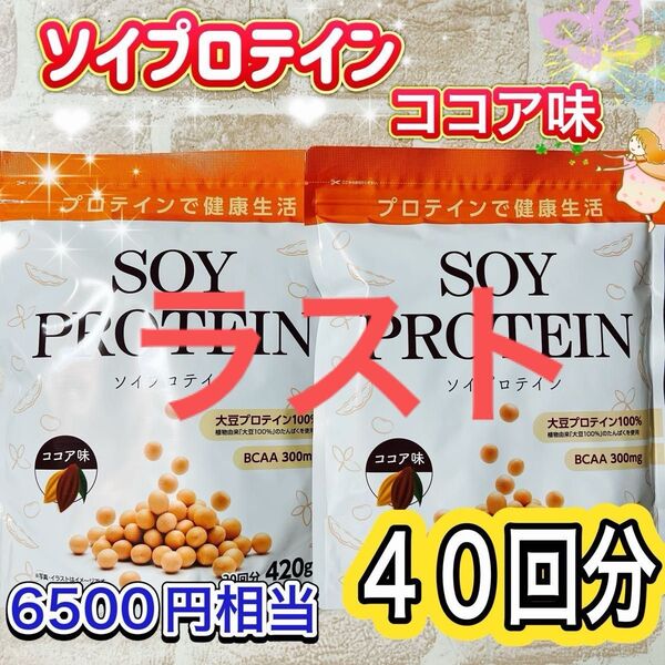 ラスト!ソイプロテイン ココア味 40回分