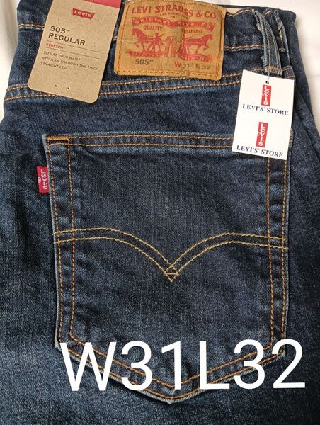 リーバイス 505(TM) レギュラーフィット インディゴ SEQUOIA メンズ W31L32 l9