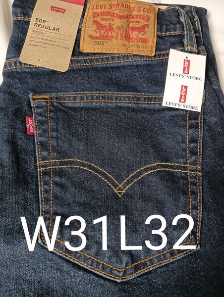 リーバイス 505(TM) レギュラーフィット インディゴ SEQUOIA メンズ W31L32 l8