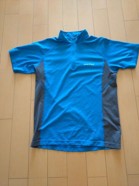 モンベル mont-bell ハーフスリーブジップシャツ Men's ブルー L