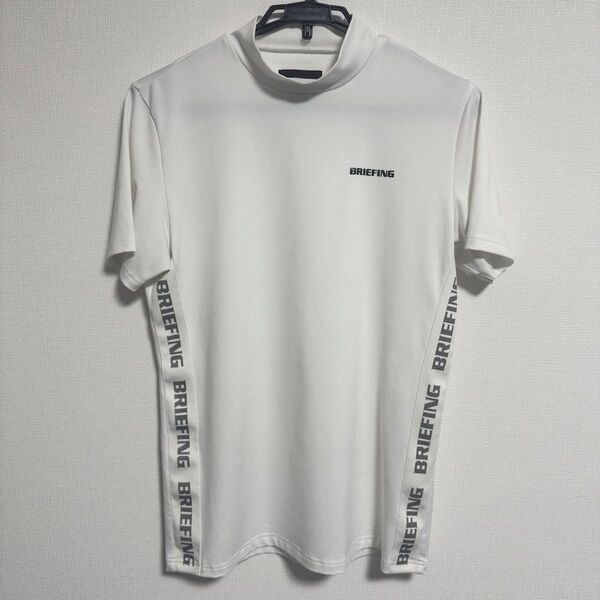 BRIEFING ブリーフィング ゴルフ 半袖 モックネックシャツ ブホワイト M GOLF ハイネック Tシャツ