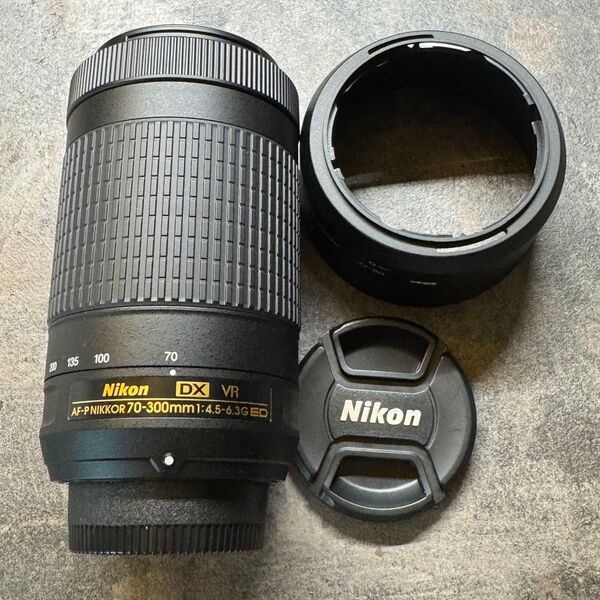 Nikon AF-P DX NIKKOR 70-300mm VR 美品 純正フード付き!