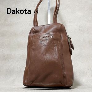 【美品】Dakota ダコタ ミニポシェット ブラウン レザー ショルダーバッグ 本革 スマホショルダー レディース サコッシュ