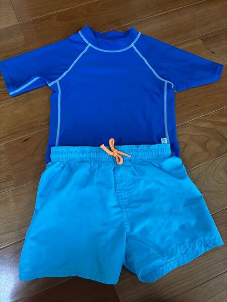 男の子用水着上下セット 100cm ラッシュガード