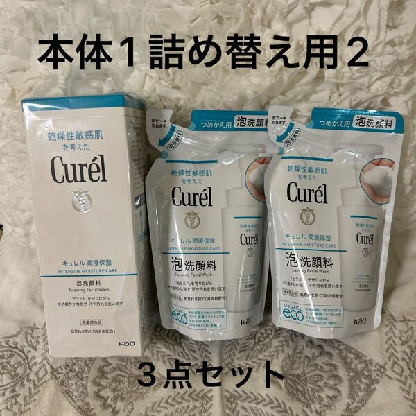キュレル 潤浸保湿 本体 つめかえ用 泡洗顔料