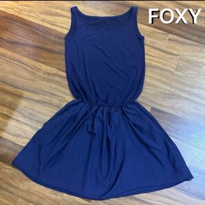 【NATURAL by FOXEY】ノースリーブ ひざ丈ワンピース ナチュラル バイ フォクシー サイズ40