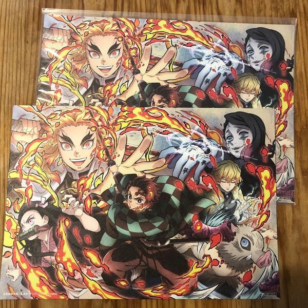 鬼滅の刃 無限列車編 入場者限定特典 イラストカード 二枚セット 新品未開封 煉獄杏寿郎 竈門炭治郎 我妻善逸 嘴平伊之助 魘夢