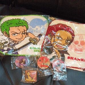 くら寿司 ワンピース ミニタオル マグネット ピンバッジ セット