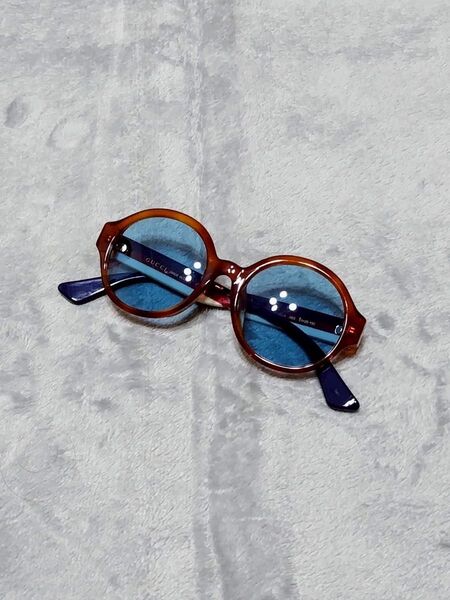 GUCCI グッチ トリコロール 丸 ラウンド カラー サングラス アイウェア メガネ 眼鏡