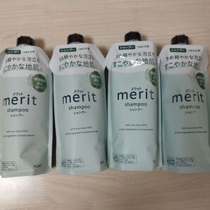 花王 メリット シャンプー320ml×4 詰替用 ミニおりがみ1枚