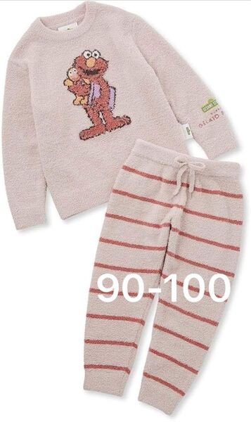 【90-100】 ジェラート ピケ SESAME STREET KIDSモチーフJQDプルオーバー&ロングパンツセット