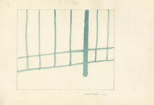 Art hand Auction 마루야마 나오후미 종이에 무제 수채, 연필, 1994년 [실제 작품], 그림, 수채화, 다른 사람