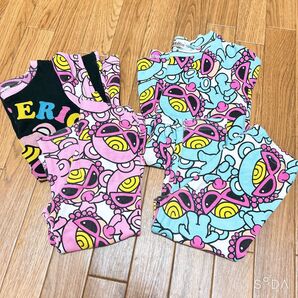 【8/20配送】ヒスミニ Tシャツ ズボン パンツ 総柄 正規