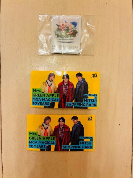 値下げ!ミセスグリーンアップル ガチャ マグネット、ステッカー2枚セット