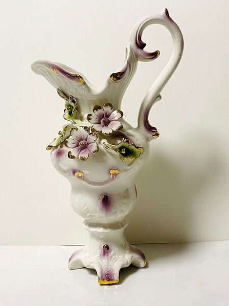 【 美品 】高さ27㎝ イタリア製 BASSANO 陶器製 フラワーベース花瓶