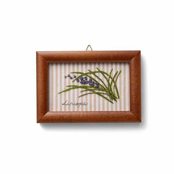 ■フェリシモ■花と木の実のサンプラー刺しゅうフレームの会■キット■ヤブラン■クチュリエ■刺繍■青木和子