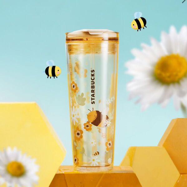 海外限定 スターバックス CUTE BEE はちみつ ストロータンブラー