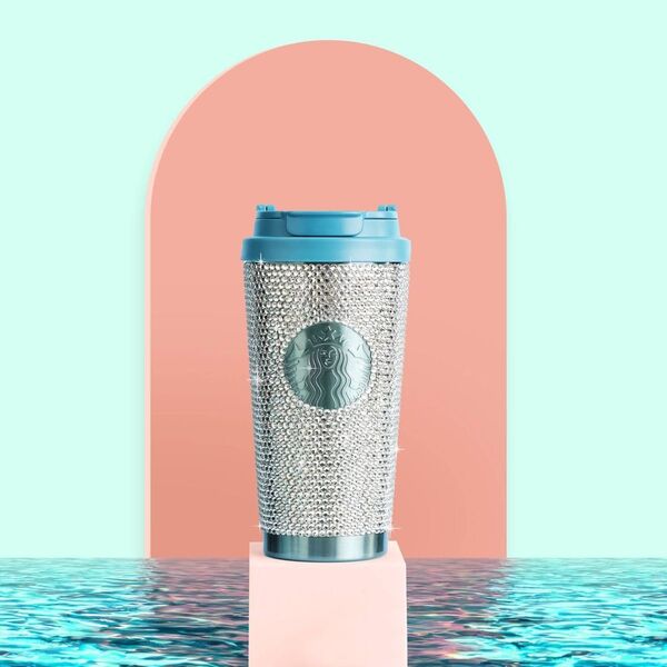 海外限定 スターバックス ライストーン TOGO ブルー chillwave タンブラー
