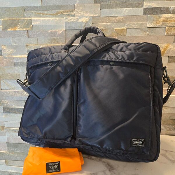 極美品 PORTER ポーター TANKER タンカー 2way DOCUMENT BAG ショルダーバッグ ビジネスバッグ