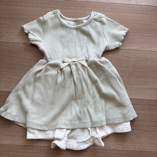ママラク ベビー服 ロンパース 女の子 70cm