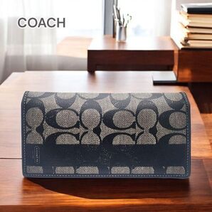 COACH コーチ 長財布 二つ折り シグネチャー7122982300