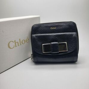 財布 Chloe クロエ 折りリボン レザー ブラック6166984900