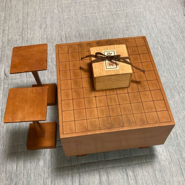 将棋五寸盤、駒、駒台2つの本格的将棋セット