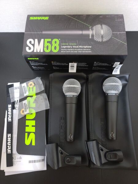 SHURE SM58-LCE ダイナミックマイク マイク 2本セット