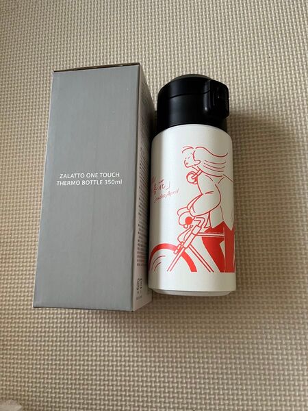 新品 非売品 FM802 ACCESS! 赤春花 イラスト サーモボトル 水筒 Zalatto ワンタッチサーモボトル 350ml