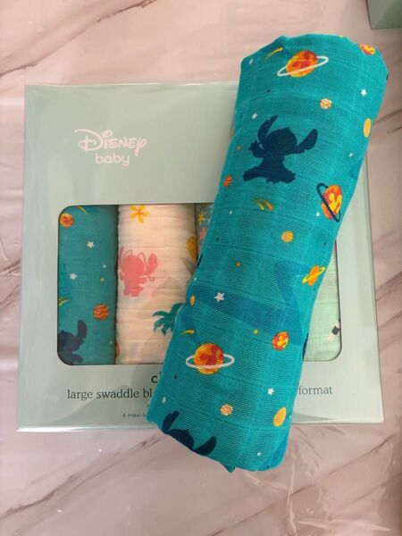 【1】aden+anais エイデンアンドアネイ おくるみ Disneys スティッチ