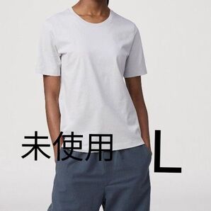 ユニクロ スーピマコットンTシャツ ライトグレー Lサイズ