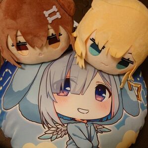 ホロライブ 寝そべりぬいぐるみ ラウンドクッション 3種類 戌神ころね 赤井はあと 天音かなた