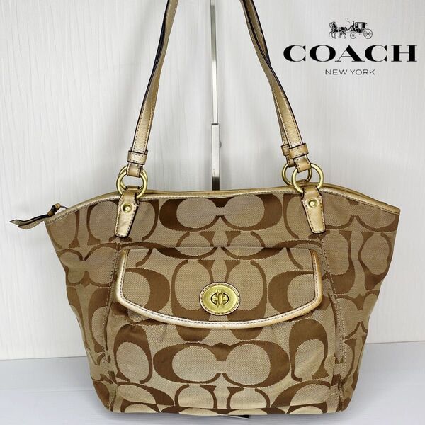 546 COACH コーチ シグネチャー ショルダーバッグ トートバッグ