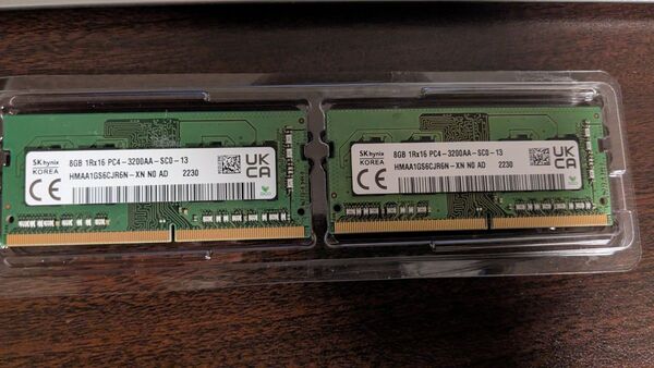 DDR4 ノートPC用 8GB 2枚 16GB PC4 3200 SK hynix Dell inspiron14 5425 外し
