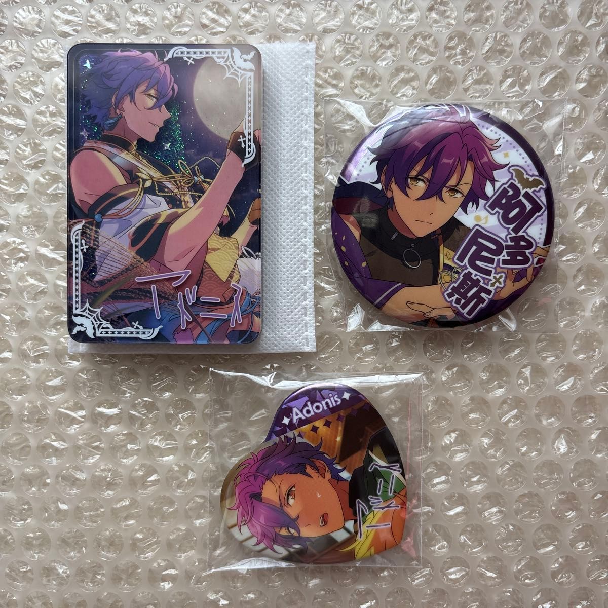 新品★あんスタ★UNDEAD【乙狩アドニス】バレかく★特典★ハート缶バッジ あんスタ UNDEAD 乙狩アドニス 缶バッジ ハート缶 名前バッジ