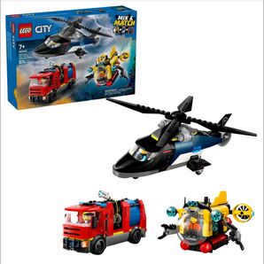 【新品】LEGOシティヘリコプター・消防車・潜水艦 コンボ60462